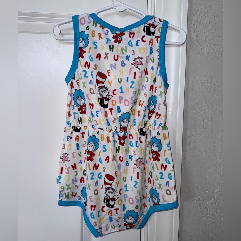Dr Seuss Good Fun Varsity romper Posh Peanut alphabet kids Summer one piece 2T - Picture 5 of 14